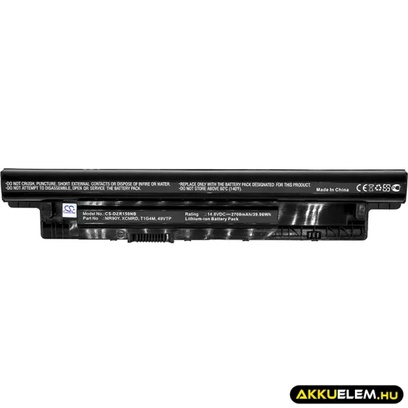 Utángyártott Dell laptop Li-ion akkumulátor 14.8V 2700mAh MR90Y, XCMRD - CameronSino
