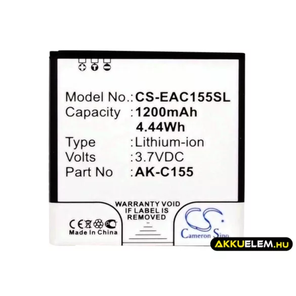 Utángyártott Emporia mobil Li-ion akkumulátor 3.7V 1200mAh AK-C155 - CameronSino