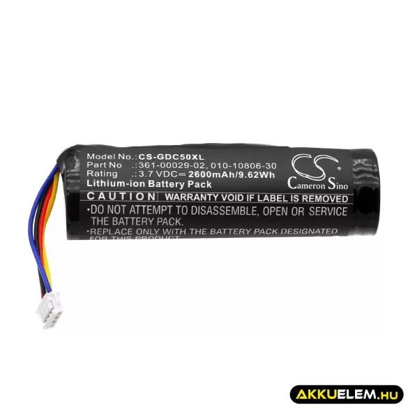 Utángyártott Garmin Kutyanyakörv Li-ion akkumulátor 3.7V 2600mAh 010-10806-30, 010-11828-03 - CameronSino