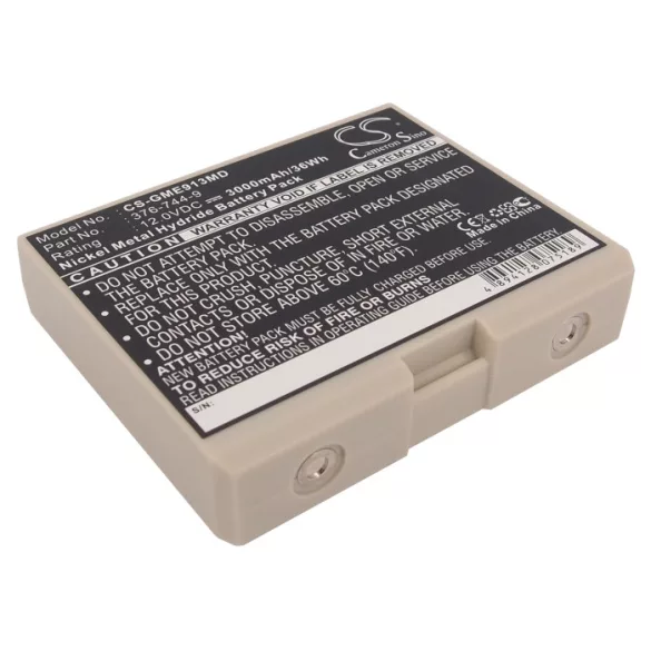 Utángyártott GE Orvosi Ni-MH akkumulátor 12V 3000mAh 376-744-9, 30344030 - CameronSino