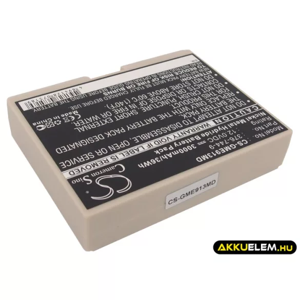 Utángyártott GE Orvosi Ni-MH akkumulátor 12V 3000mAh 376-744-9, 30344030 - CameronSino