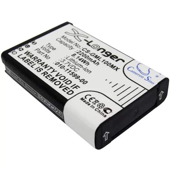 Utángyártott Garmin Kamera Li-ion akkumulátor 3.7V 2200mAh 010-11599-00, 010-11654-03 - CameronSino