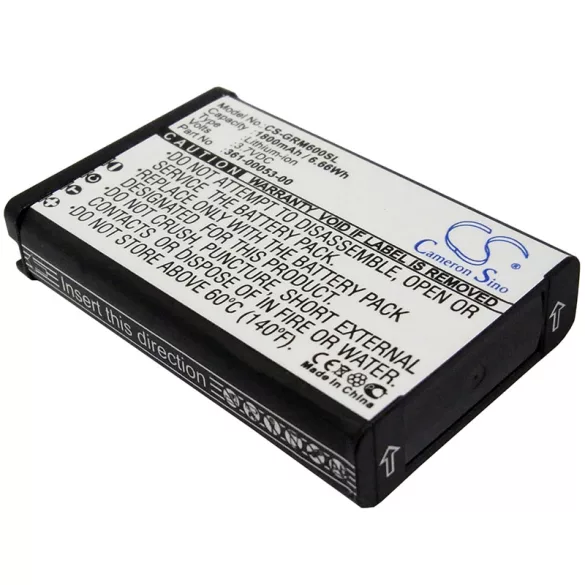 Utángyártott Garmin GPS Li-ion akkumulátor 3.7V 1800mAh 010-11599-00, 010-11654-03 - CameronSino