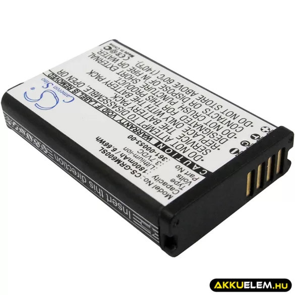 Utángyártott Garmin GPS Li-ion akkumulátor 3.7V 1800mAh 010-11599-00, 010-11654-03 - CameronSino