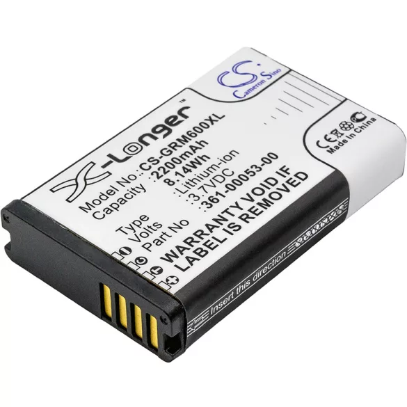 Utángyártott Garmin GPS Li-ion akkumulátor 3.7V 2200mAh 010-11599-00, 010-11654-03 - CameronSino