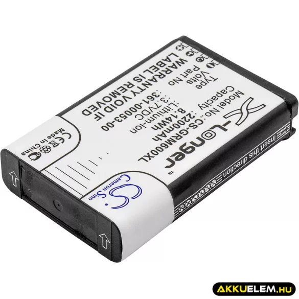 Utángyártott Garmin GPS Li-ion akkumulátor 3.7V 2200mAh 010-11599-00, 010-11654-03 - CameronSino