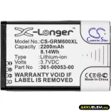 Utángyártott Garmin GPS Li-ion akkumulátor 3.7V 2200mAh 010-11599-00, 010-11654-03 - CameronSino