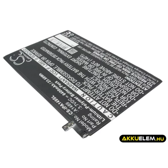 Utángyártott Apple Tablet Li-Polymer akkumulátor 3.7V 6400mAh A1489, A1512 - CameronSino
