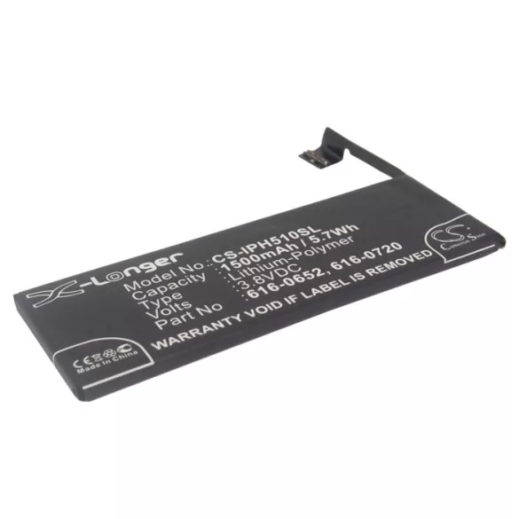 Utángyártott Apple mobil Li-Polymer akkumulátor 3.8V 1500mAh 616-0652, 616-0720 - CameronSino