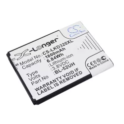   Utángyártott LG mobil Li-ion akkumulátor 3.8V 1800mAh BL-52UH, EAC62258202 - CameronSino