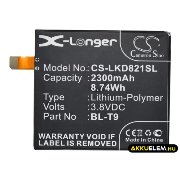 Utángyártott Google mobil Li-Polymer akkumulátor 3.8V 2300mAh - CameronSino