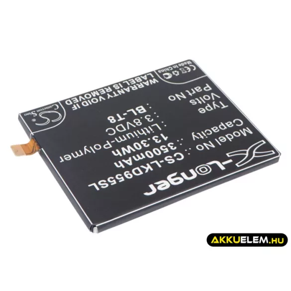 Utángyártott LG mobil Li-Polymer akkumulátor 3.8V 3500mAh BL-T8, EAC62118701 - CameronSino