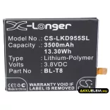 Utángyártott LG mobil Li-Polymer akkumulátor 3.8V 3500mAh BL-T8, EAC62118701 - CameronSino