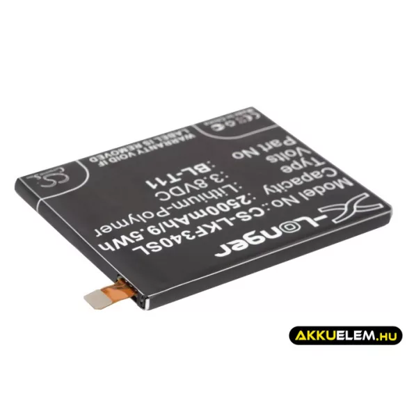 Utángyártott LG mobil Li-Polymer akkumulátor 3.8V 2500mAh BL-T11, EAC62218301 - CameronSino