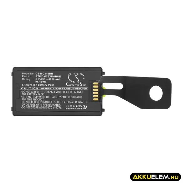 Utángyártott Symbol Vonalkód szkenner Li-ion akkumulátor 3.7V 6800mAh 82-127912-01, BTRY-MC3XKABOE - CameronSino