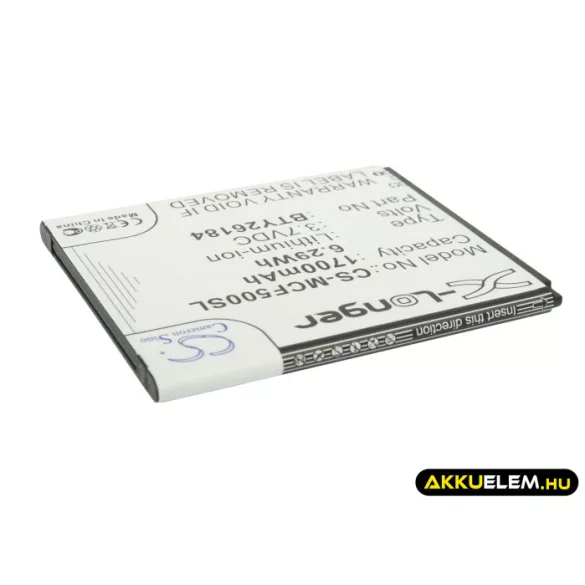Utángyártott Mobistel mobil Li-ion akkumulátor 3.7V 1700mAh BTY26184, BTY26184Mobistel/STD - CameronSino
