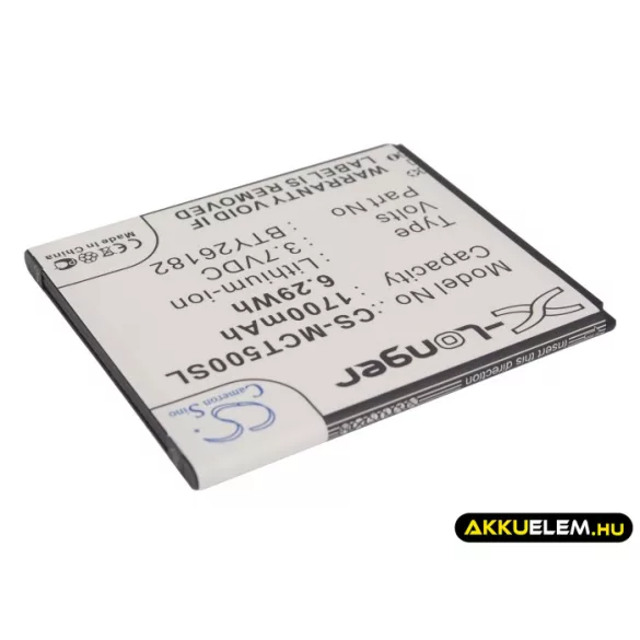 Utángyártott Micromax mobil Li-ion akkumulátor 3.7V 1700mAh - CameronSino