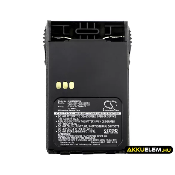 Utángyártott Motorola adó-vevő rádió Li-ion akkumulátor 7.2V 1800mAh JMNN4023, JMNN4023BR - CameronSino