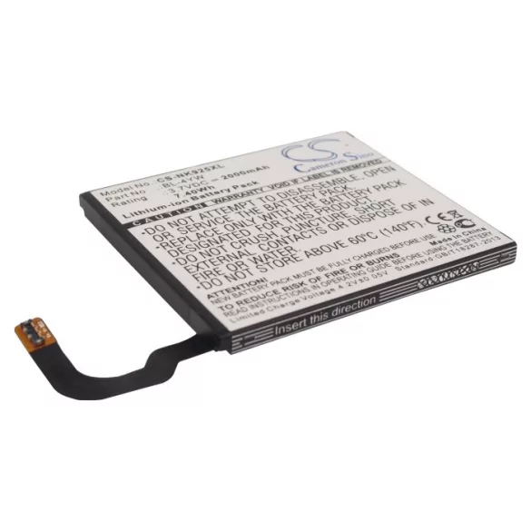 Utángyártott Nokia mobil Li-ion akkumulátor 3.7V 2000mAh BL-4YW - CameronSino