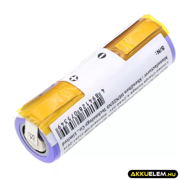 Utángyártott Philips Borotva Li-ion akkumulátor 3.7V 650mAh KR112RRL, US14430VR - CameronSino