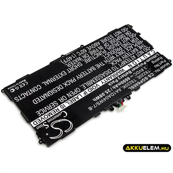 Utángyártott Samsung Tablet Li-Polymer akkumulátor 3.8V 6600mAh AA1DA04WS/7-B, T8220E - CameronSino