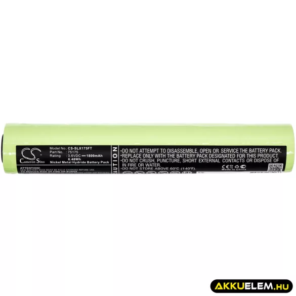 Utángyártott Peli Zseblámpa Ni-MH akkumulátor 3.6V 1800mAh 75175 - CameronSino