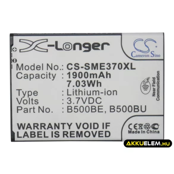 Utángyártott Samsung mobil Li-ion akkumulátor 3.7V 1900mAh B500BE, B500AE Támogassuk az NFC-t. X-Hosszabb - CameronSino