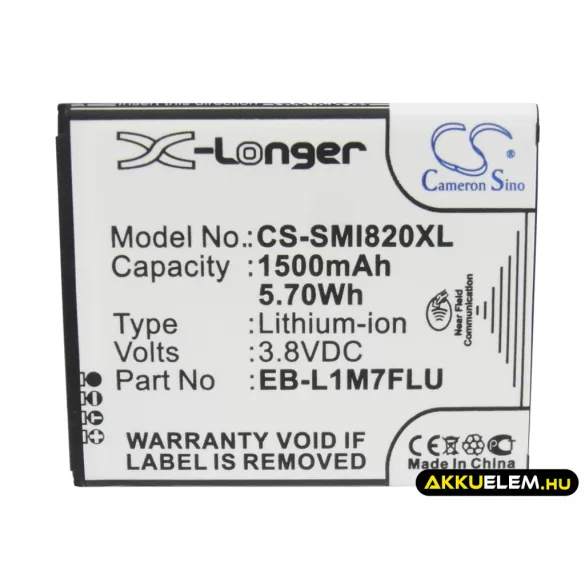 Utángyártott Samsung mobil Li-ion akkumulátor 3.8V 1500mAh EB-L1M7FLU, EB-F1M7LU - CameronSino