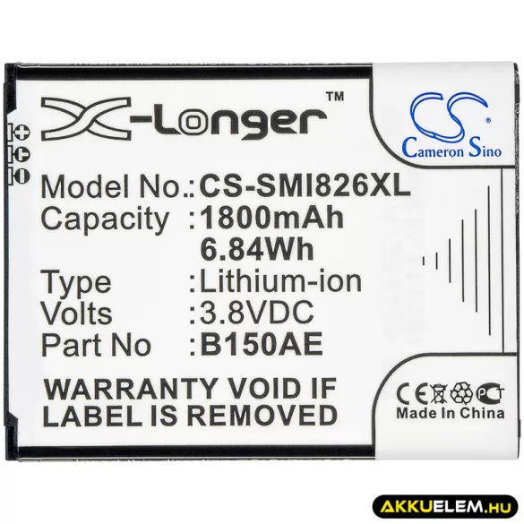 Utángyártott Samsung mobil Li-ion akkumulátor 3.8V 1800mAh B150AE, B150AC - CameronSino