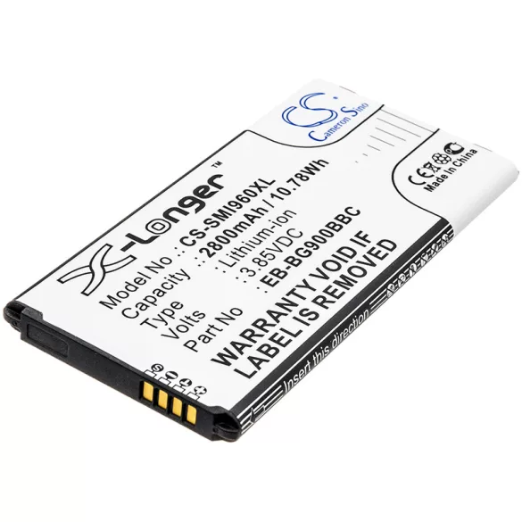 Utángyártott Samsung mobil Li-ion akkumulátor 3.85V 2800mAh EB-BG900BBC, EB-B900BBE - CameronSino