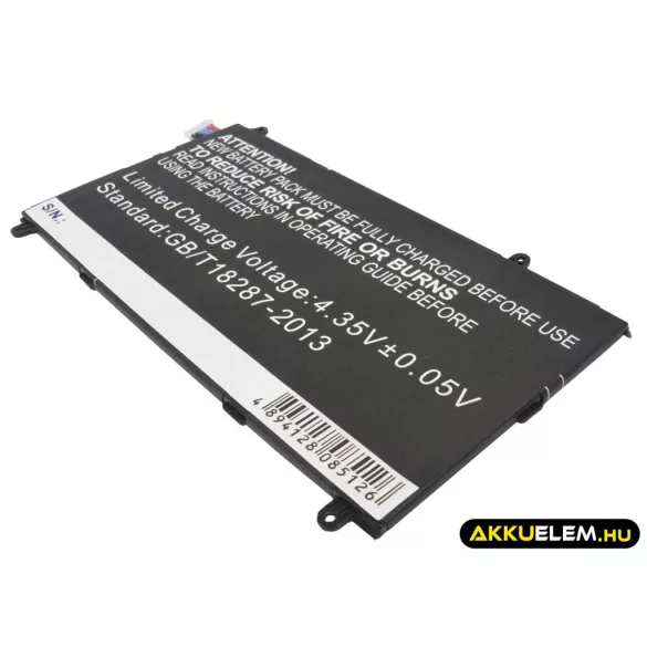 Utángyártott Samsung Tablet Li-Polymer akkumulátor 3.8V 4800mAh T4800E - CameronSino