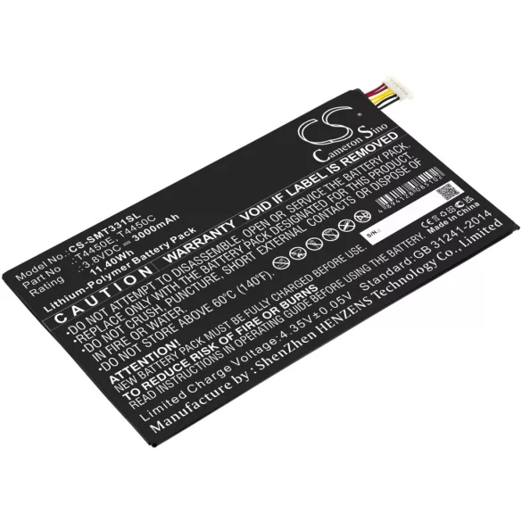 Utángyártott Samsung Tablet Li-Polymer akkumulátor 3.8V 3000mAh T4450E, T4450C - CameronSino