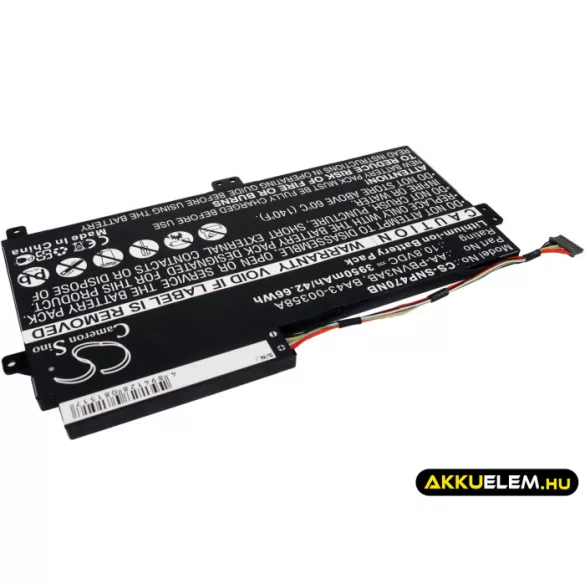 Utángyártott Samsung laptop Li-ion akkumulátor 10.8V 3950mAh AA-PBVN3AB, BA43-00358A - CameronSino