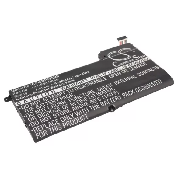 Utángyártott Samsung laptop Li-Polymer akkumulátor 7.4V 6100mAh AA-PBYN8AB - CameronSino