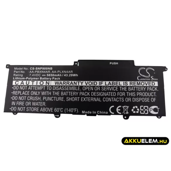 Utángyártott Samsung laptop Li-Polymer akkumulátor 7.4V 5850mAh AA-PBXN4AR, AA-PLXN4AR - CameronSino