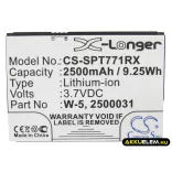Utángyártott Sprint Hotspot Li-ion akkumulátor 3.7V 2500mAh W-5, 2500060 - CameronSino