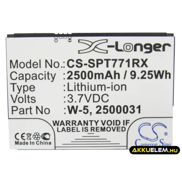 Utángyártott Sprint Hotspot Li-ion akkumulátor 3.7V 2500mAh W-5, 2500060 - CameronSino
