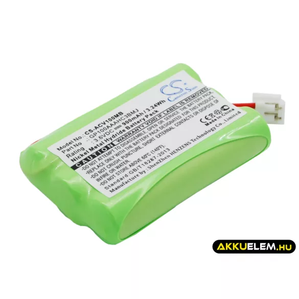 Utángyártott Audioline Babafigyelő Ni-MH akkumulátor 3.6V 900mAh GP100AAAHC3BMJ - CameronSino