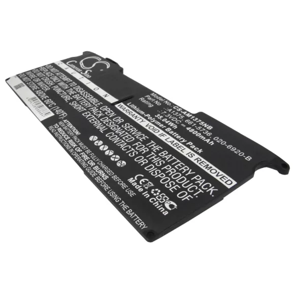 Utángyártott Apple laptop Li-Polymer akkumulátor 7.3V 4800mAh A1375, 661-5736 - CameronSino