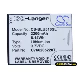 Utángyártott BLU mobil Li-ion akkumulátor 3.7V 2200mAh C766205220T - CameronSino