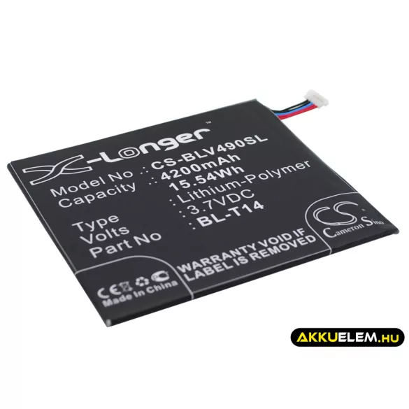 Utángyártott LG Tablet Li-Polymer akkumulátor 3.7V 4200mAh BL-T14, EAC62638401 - CameronSino