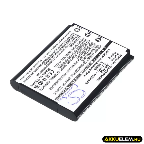 Utángyártott Casio Kamera Li-ion akkumulátor 3.7V 1050mAh NP-160 - CameronSino