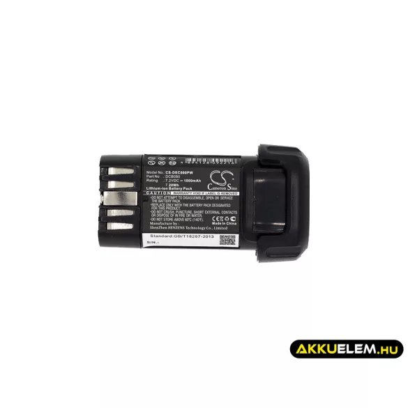 Utángyártott DeWalt szerszámgép Li-ion akkumulátor 7.2V 1000mAh DCB080 - CameronSino