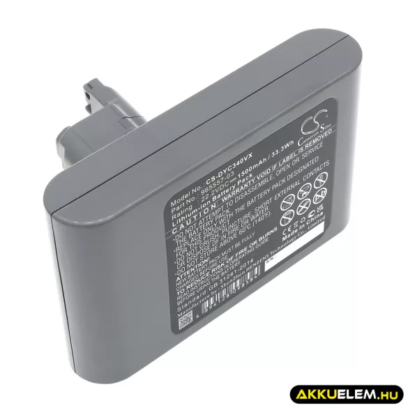 Utángyártott Dyson porszívó Li-ion akkumulátor 22.2V 1500mAh 965557-03, Type-B - CameronSino
