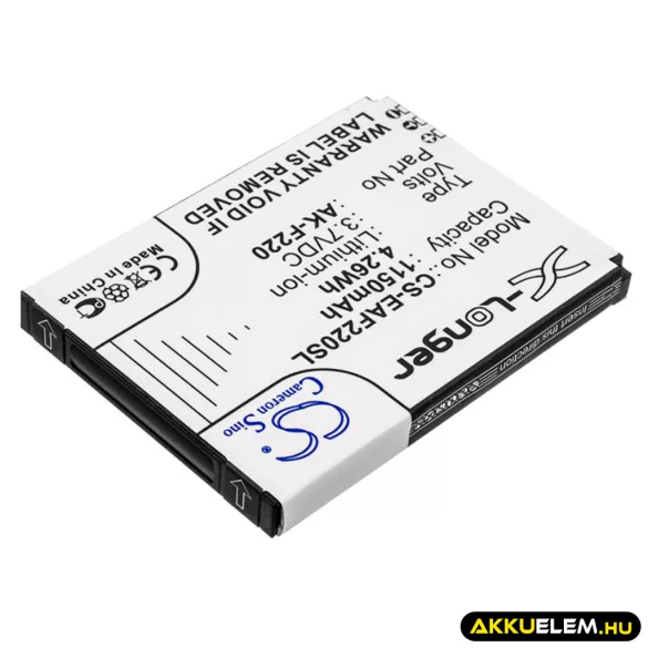 Utángyártott Emporia mobil Li-ion akkumulátor 3.7V 1150mAh AK-F220 - CameronSino