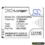 Utángyártott Emporia mobil Li-ion akkumulátor 3.7V 1150mAh AK-F220 - CameronSino