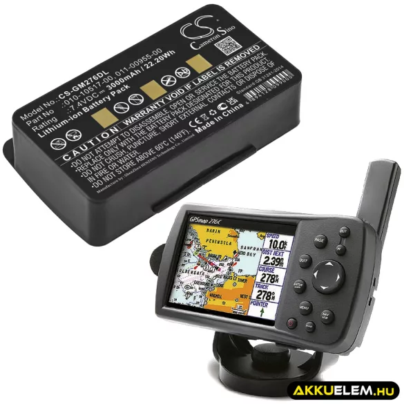 Utángyártott Garmin GPS Li-ion akkumulátor 7.4V 3000mAh 010-10517-00, 011-00955-00 - CameronSino