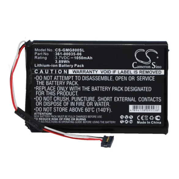 Utángyártott Garmin GPS Li-ion akkumulátor 3.7V 1050mAh 361-00035-06 - CameronSino