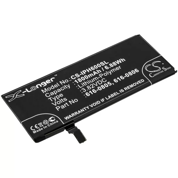 Utángyártott Apple mobil Li-Polymer akkumulátor 3.82V 1800mAh 616-0805, 616-0806 - CameronSino