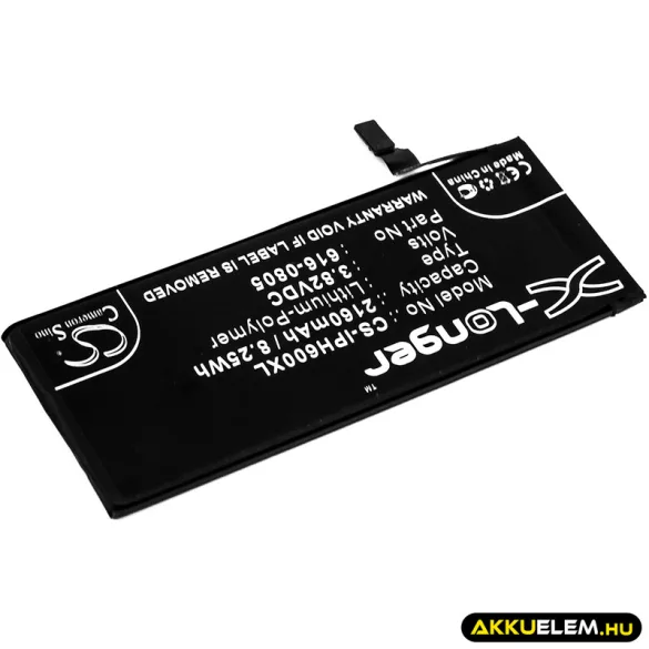 Utángyártott Apple mobil Li-Polymer akkumulátor 3.82V 2160mAh 616-0805, 616-0806 - CameronSino